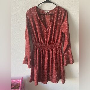 C Red Polka Dot Dress